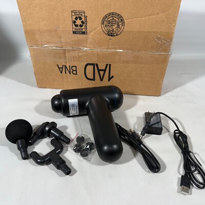 Massage Gun Deep Tissue Vibrating Percussion Relax Body Muscle w/4 Heads New n