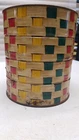 Vintage 39 oz Checkered Coffee Tin with Lid Good for Automatic Coffee makers (V)