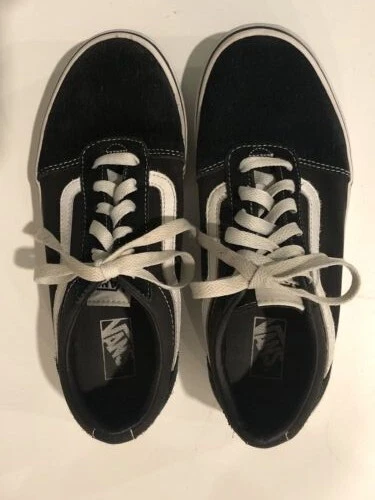 Scarpe da skateboard nere Vans Off The Wall giovani taglia 5 vecchie Skool 500714