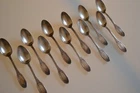11 SILVER METAL COFFEE SPOONS GOLDSMITH FRIONNET FRANCOIS
