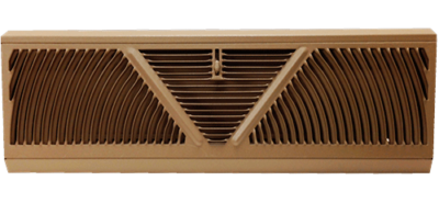 Shoemaker Brown Triangular Baseboard Register Extended Height