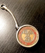 Vintage 1942 WW2 MIT Massachusetts Institute of Technology Key Chain Coin Holder