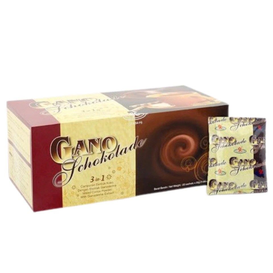 New 1 Box (20 Sachets) Gano Schokolade Chocolate Drink Ganoderma Lucidum - Image 2 of 4
