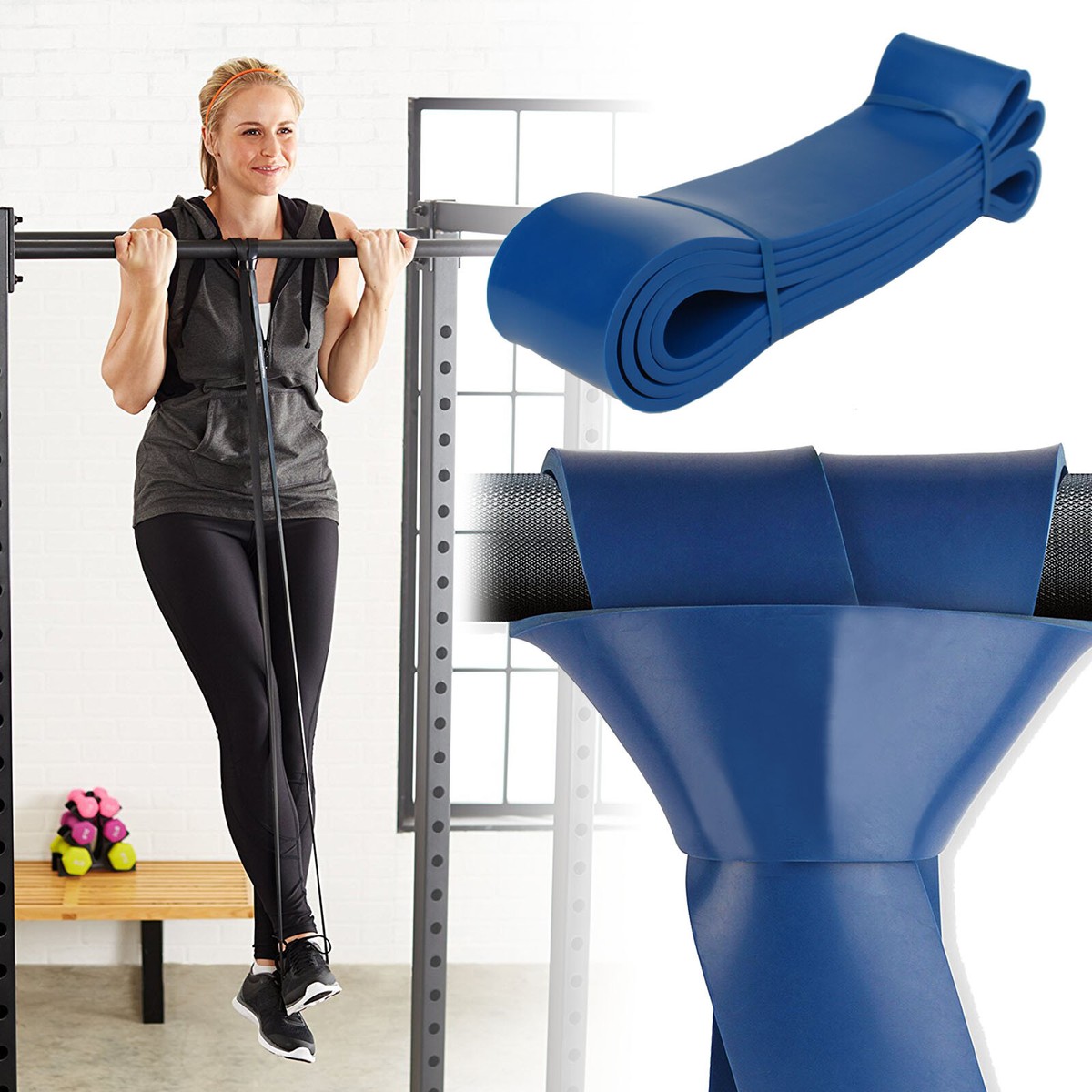 Resistance Bands Pull Up Heavy Duty Set Assisted Exercise Tube Home Gym Fitness