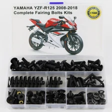 Steel Complete Fairing Bolts Screws Fit For Yamaha YZF-R125 08-18 YZF-R125 Black