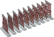 Fastrack 10-Piece Elevated O Gauge Model Train Trestle Set