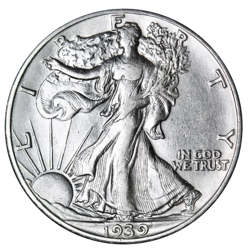 1939 Walking Liberty Half Dollar In AU Condition