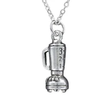 BLENDER Necklace on Chain - Pewter Kitchen Food Cook Chef Bartender Margarita