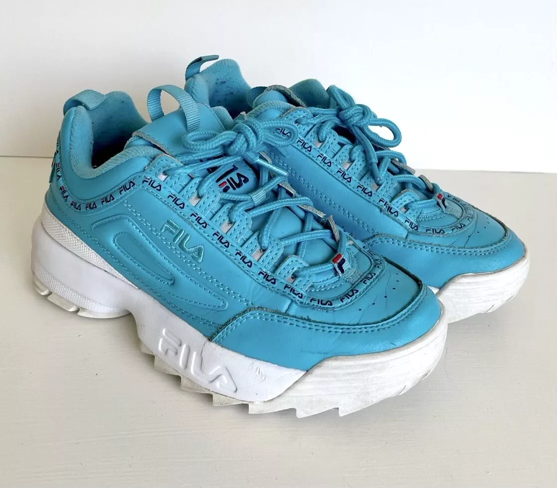 Fila Disruptor Aqua Blue Sneaker Athletic Shoe Chunky 90s Style Women Size 6.5