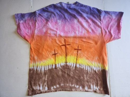 KIDS Handmade Tie Dye shirt CHRISTIAN - ANGEL or CROSS / 3 CROSSES - Picture 27 of 33