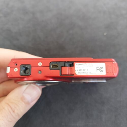 Sanyo VPC-X1200 12.0MP Digital Camera Red UNTESTED, for parts - Picture 5 of 5
