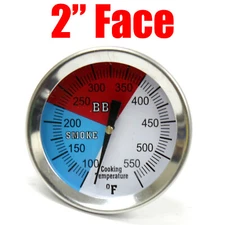 2" Temperature Gauge Thermometer for Barbecue BBQ Grill Smoker Pit Thermostat