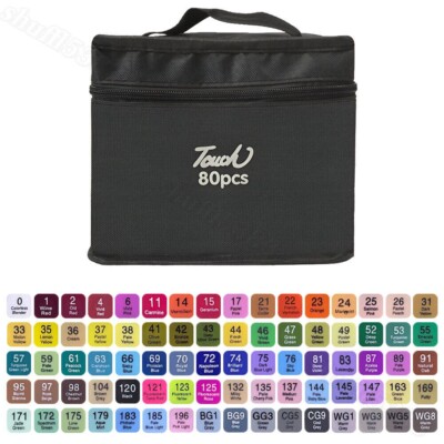 80 Farbmarker Anime Zeichnung Alkohol Kunst Dual Tip Sketch Stifte Set
