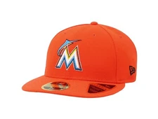 New Era 59Fifty Men Women Hat Miami Marlins Orange Low Profile Fitted 5950 Cap