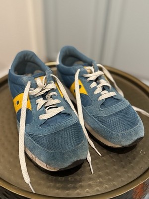 Saucony Wms Jazz Original Vintage  Teal Yellow  Sneakers Sz 9 / 40.5 s60368-95