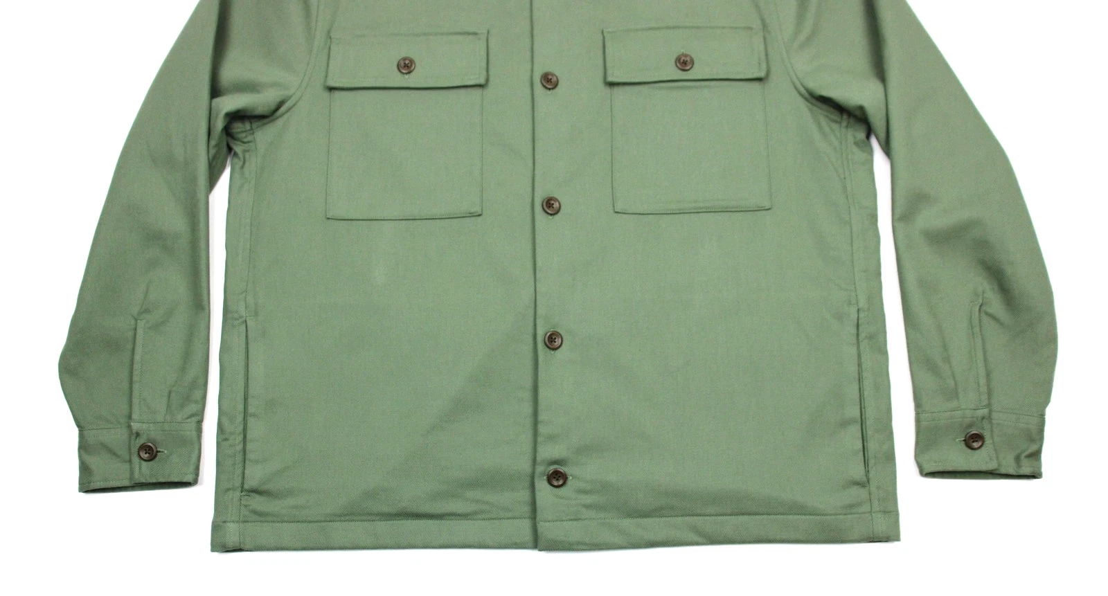 Vince Workwear Shirt Jacket Mens XL Green Double Face Overshirt image 6