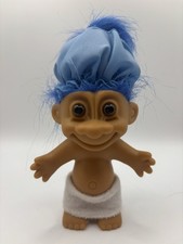 Vintage Russ Troll Doll Bath Time W/ Shower Cap And Blue Hair Brown Eyes