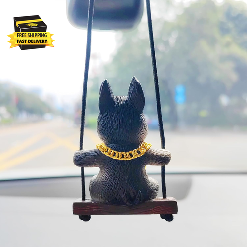 Swinging Dog Car Hanging Ornament, Cool Husky Sled Dog Car Mirror Hanging Access - Picture 6 of 7