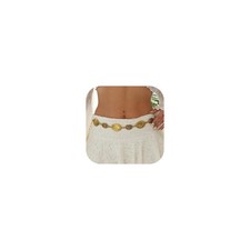RINHOO Metal Waist Chain Belt for Women Cowgirl Chain Concho Belts Gold-1