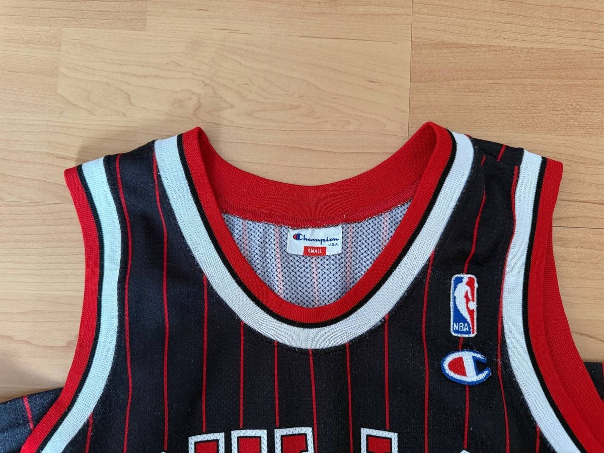 CHICAGO BULLS NBA JERSEY PINSTRIPE CHAMPION VINTAGE 90s RODMAN #91