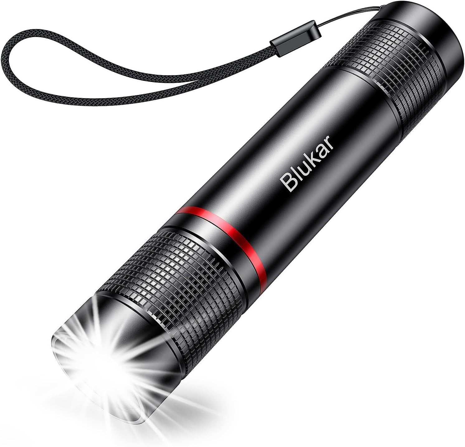 Blukar LED Torch Rechargeable, 2000L Super Bright Adjustable Focus Flashlight,