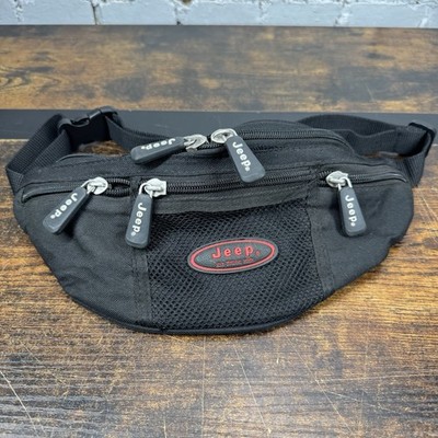 Jeep Gürteltasche Bauchtasche schwarz mehrere Taschen verstellbarer Gürtel
