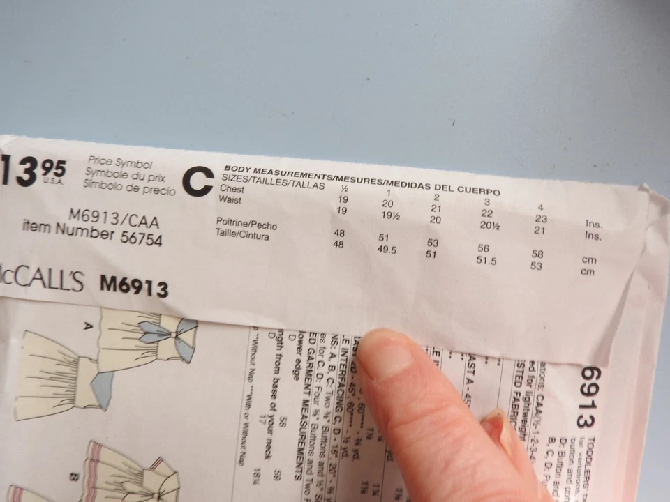 McCalls M6913 sewing pattern Girls Sailor Dress sizes 6m to 4 years UNCUT UNUSED - Image 2 of 3