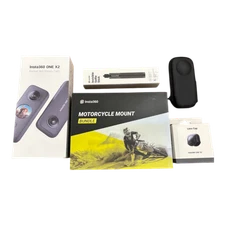 Insta360 ONE X2 360 Camera with Bike Mount, Selfie Stick, Phone Case, Lens Cove