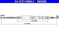 ATE Bremsseil Seilzug Feststellbremse 24.3727-0568.2 FüR Fiat 16V Turbo 20V