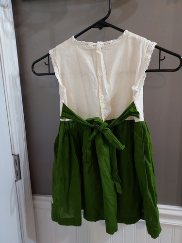 Vestido NIÑA Bien Vestido LOBO CREMA/VERDE SIN MANGAS Talla 5 GUC 😊ENVÍO RÁPIDO 😊 - Imagen 5 de 7