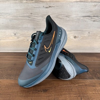 Nike Air Zoom Winflo 9 Mens Size 10.5 Black Geode Teal Deep Jungle DM1106 002