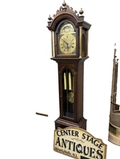 57046 TREND Mahogany Grandfather Clock Good Working Condition.