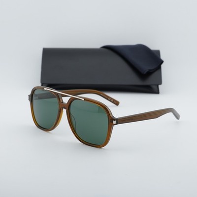 Saint Laurent SL545 004 Brown/Green 58-16-145 Sunglasses New