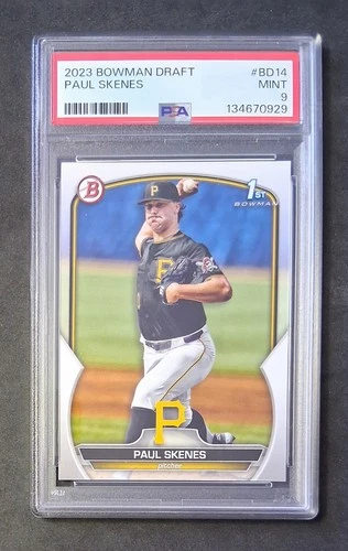 Paul Skenes 2023 1st Bowman Rookie Card PSA 9 Pittsburgh Pirates