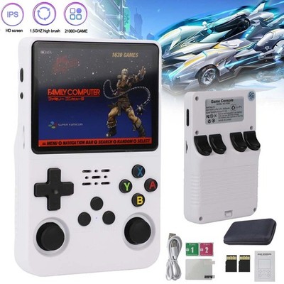 R36S Retro Handheld Spielkonsole, Tragbare Kinder Retro Game Consoles 32G+128G