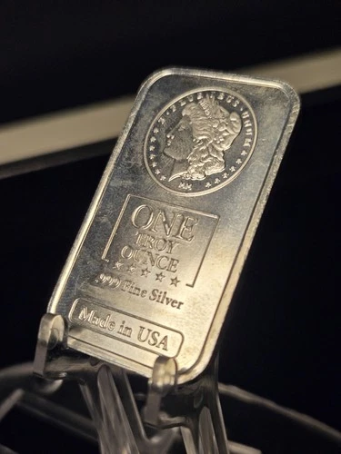 One Troy Ounce New Fine Silver .999 Morgan Bar