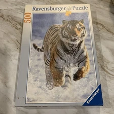 Ravensburger 500pc Jigsaw Puzzle Tiger In Winter Steve Bloom 2005