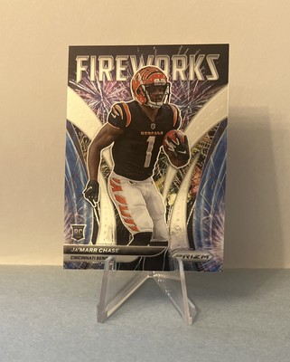 2021 Prizm Jamarr Chase RC Prizm Fireworks #F-11 Bengals