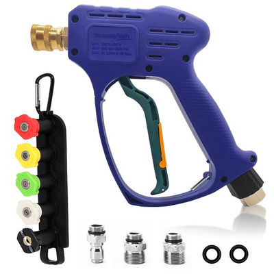#ad High Pressure Washer Gun with Swivel 3 8quot; Quick Connect and M22 14mm 15mm F... $37.96