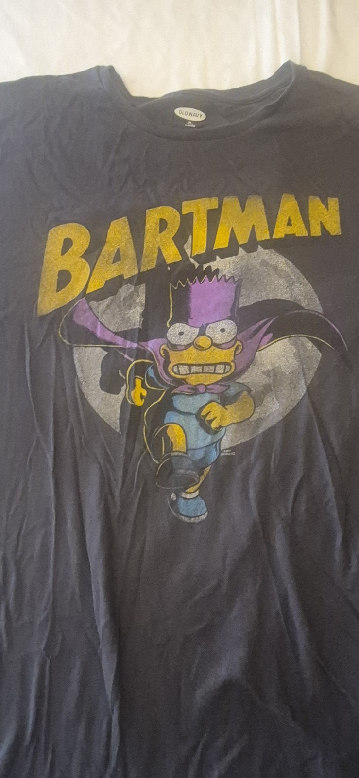 BARTMAN Bart Simpson Comic Logo Short Sleeve Gray… - image 2