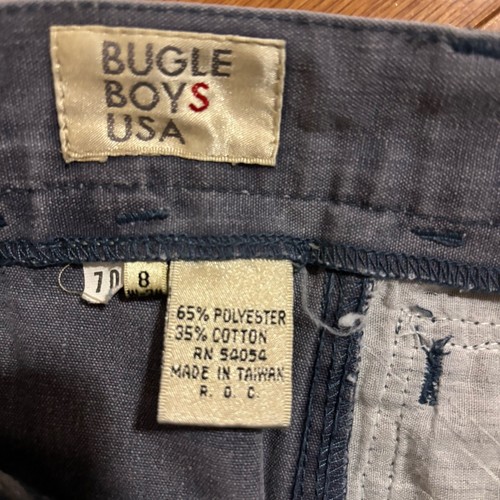 Bugle Boys USA Utility Cargo Skater Carpenter Pants Gray Size 8 Pockets 80s 90s - Picture 5 of 6