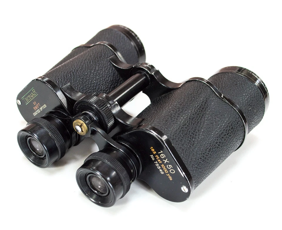 Vintage Japanese Tecnar Swift 16×50 Binoculars with Original Leather Case - Image 2 of 4
