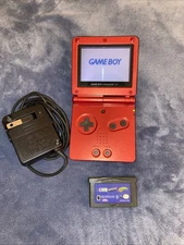Nintendo Game Boy Advance SP Flame Red – AGS-001 – Tested & Working