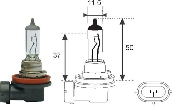 2x ✅Fits MAGNETI MARELLI 002547100000 »Halogen LAMP H8 12V ⭐UK Seller⭐ - Image 14