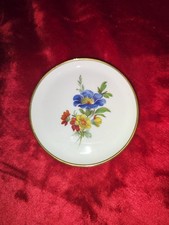 AK Kaiser Porzellanteller mit Blumendruck und Goldrand 10 cm Durchm.,1,3 cm H&ouml;he