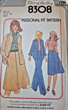 SIMPLICITY 8308 MISSES SZ 12-14 SKIRT, TOP, SCARF, PANTS, JACKET SEWING PATTERN