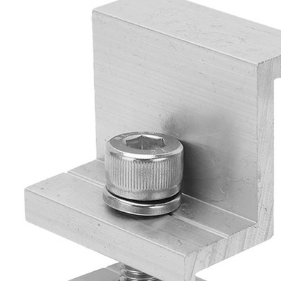 10PCS Solar Mount Z Bracket Aluminiumlegierung Pressblock PV Panel Rail End E DE