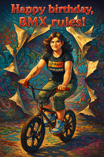 BMX Birthday Card A5 – Fun Cycling Design – Premium Quality