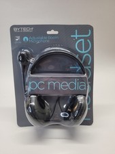 Wired Headphones with mic PC Headset Adjustable Boom Microphone 8 Ft Cord 3.5mm