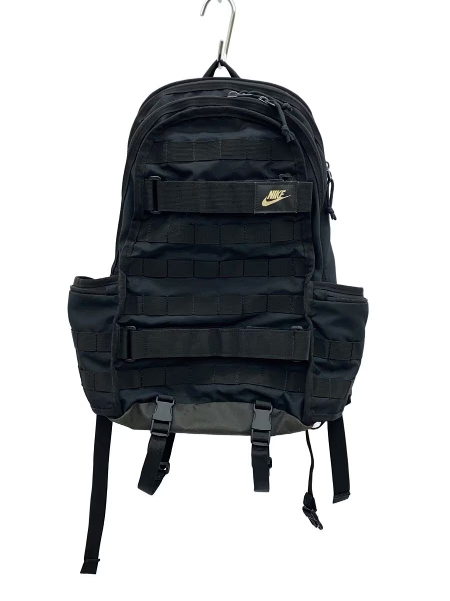 NIKE Backpack Rucksack Polyester Black Solid Colo… - image 2